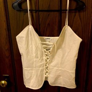 White corset style top